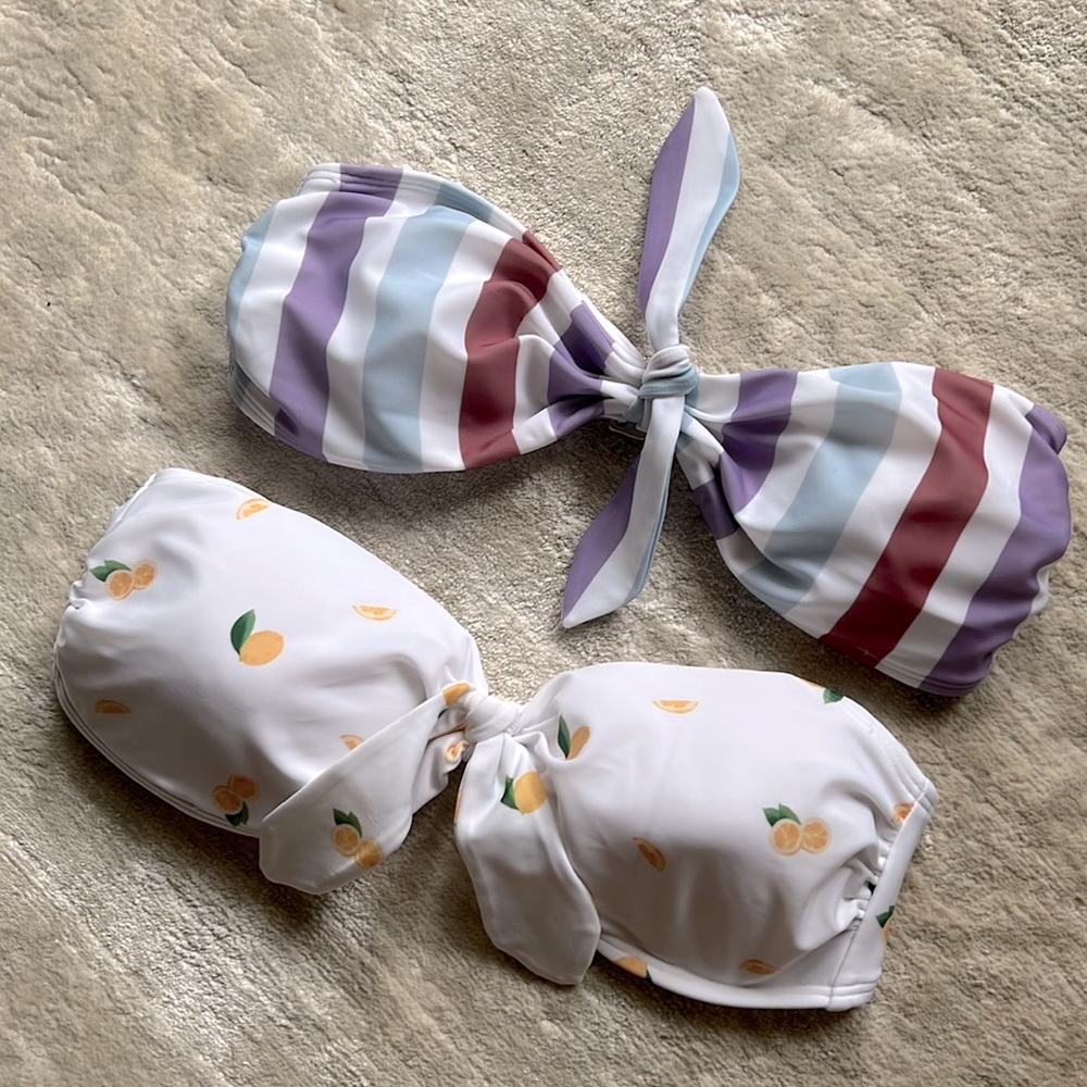 New w/out tags set of 2 Aeropostale M Bandeau Swim Tops
